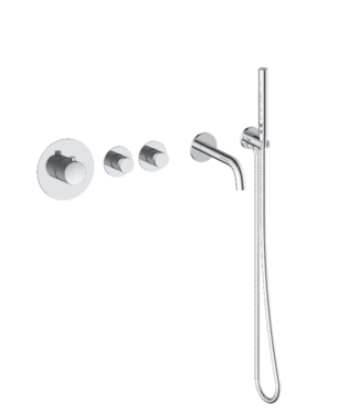 SANI-SUPPLY Badkraan inbouw Effeze Chroom Thermostatisch - 2 functies