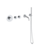 SANI-SUPPLY Badkraan inbouw Effeze Chroom Thermostatisch - 2 functies