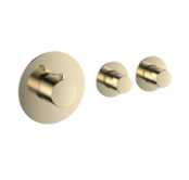 Badkraan inbouw Effeze Geborsteld Goud Thermostatisch - 2 functies