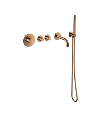 SANI-SUPPLY Badkraan inbouw Effeze Geborsteld Brons Thermostatisch - 2 functies