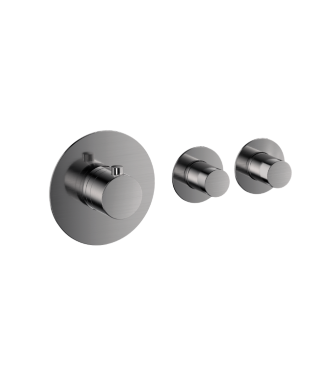 Badkraan inbouw Effeze Gunmetal Thermostatisch - 2 functies