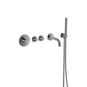 Badkraan inbouw Effeze Gunmetal Thermostatisch - 2 functies