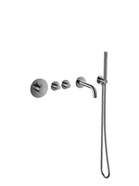 Badkraan inbouw Effeze Gunmetal Thermostatisch - 2 functies
