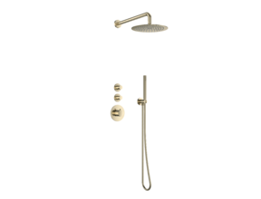 Regendouche set Inbouw Effeze Deluxe Geborsteld Goud 25cm stortdouche