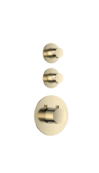 Regendouche set Inbouw Effeze Deluxe Geborsteld Goud 25cm stortdouche Regendouche set Inbouw Effeze Deluxe Geborsteld Goud 25cm stortdouche