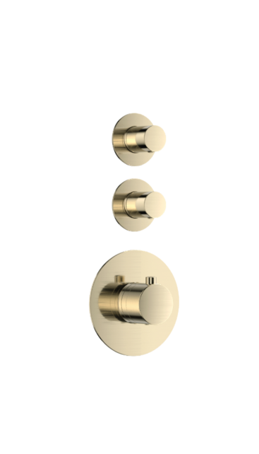 Regendouche set Inbouw Effeze Deluxe Geborsteld Goud 25cm stortdouche Regendouche set Inbouw Effeze Deluxe Geborsteld Goud 25cm stortdouche