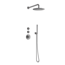 Regendouche set Inbouw Effeze Deluxe Gunmetal 25cm stortdouche