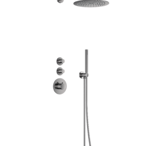 Regendouche set Inbouw Effeze Deluxe Gunmetal 25cm stortdouche