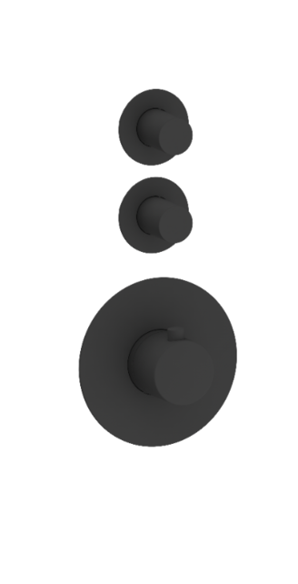 Regendouche set Inbouw Effeze Deluxe Mat Zwart 25cm stortdouche