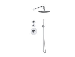 Regendouche set Inbouw Effeze Deluxe Chroom 25cm stortdouche