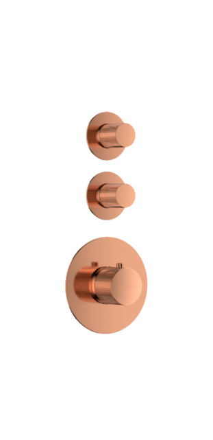 Regendouche set Inbouw Ribbed Deluxe Geborsteld Brons 25cm stortdouche