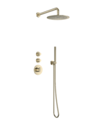 Regendouche set Inbouw Ribbed Deluxe Geborsteld Goud 25cm stortdouche