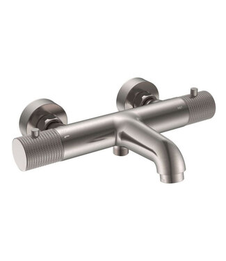 Wiesbaden Wiesbaden Ribbd Thermostaatkraan bad Geborsteld Staal -15-HoH- 29.5361