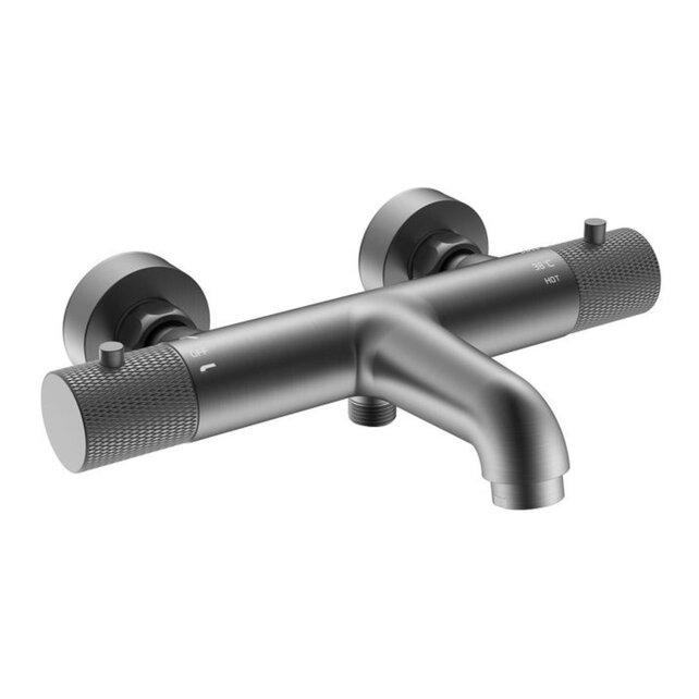 Wiesbaden Ribbd Thermostaatkraan bad Gunmetal -15-HoH- 29.5363 Wiesbaden Ribbd Thermostaatkraan bad Gunmetal -15-HoH- 29.5363