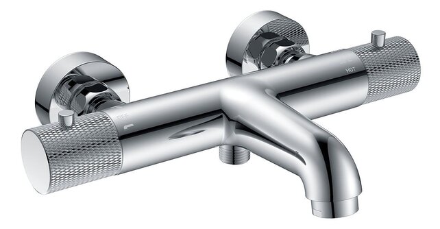 Wiesbaden Ribbd Thermostaatkraan bad Chroom -15-HoH- 29.5360