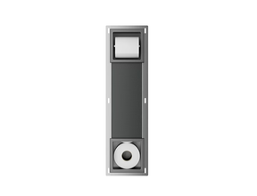 Wiesbaden Inbouw toiletrolhouder Rocko + Reserverolhouder Gunmetal - 33.2186