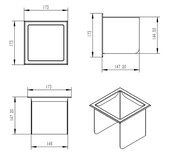Wiesbaden Inbouw toiletrolhouder Rocko + Reserverolhouder Geborsteld Brons koper - 33.2188 Wiesbaden Inbouw toiletrolhouder Rocko + Reserverolhouder Geborsteld Brons koper - 33.2188
