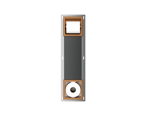 Wiesbaden Inbouw toiletrolhouder Rocko + Reserverolhouder Geborsteld Brons koper - 33.2188