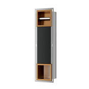 Wiesbaden Inbouw toiletrolhouder Rocko + Reserverolhouder Geborsteld Brons koper - 33.2188 Wiesbaden Inbouw toiletrolhouder Rocko + Reserverolhouder Geborsteld Brons koper - 33.2188
