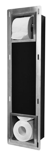 Wiesbaden Inbouw toiletrolhouder Rocko + Reserverolhouder RVS - 28.3920