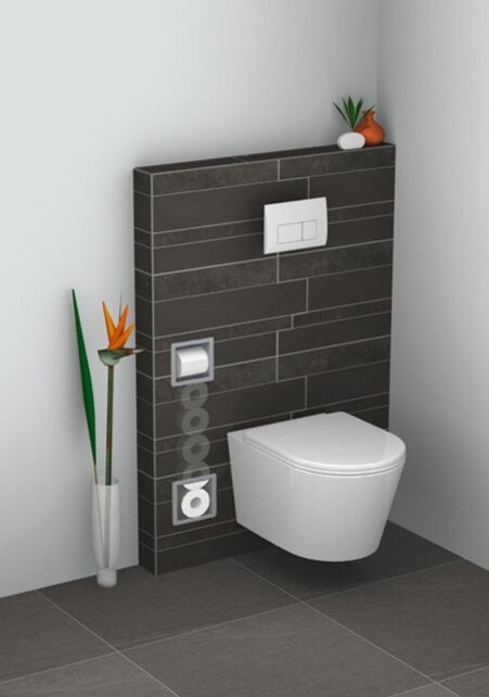 Wiesbaden Inbouw toiletrolhouder Rocko + Reserverolhouder RVS - 28.3920