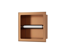 Wiesbaden Inbouw toiletrolhouder Rocko Geborsteld Brons koper - 33.2115