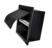 Wiesbaden Inbouw toiletrolhouder Rocko met klep Mat Zwart - 28.2911