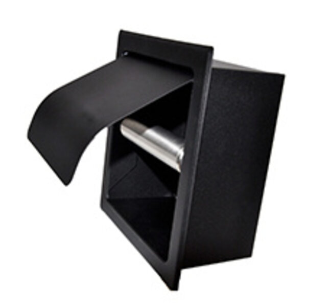 Wiesbaden Inbouw toiletrolhouder Rocko met klep Mat Zwart - 28.2911