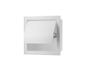 Wiesbaden Inbouw toiletrolhouder Rocko met klep Mat Wit - 33.2122