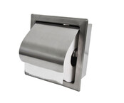 Wiesbaden Inbouw toiletrolhouder Rocko met klep RVS - 28.3911 Wiesbaden Inbouw toiletrolhouder Rocko met klep RVS - 28.3911