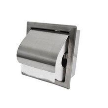 Wiesbaden Inbouw toiletrolhouder Rocko met klep RVS - 28.3911