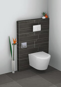 Wiesbaden Inbouw toiletrolhouder Rocko met klep RVS - 28.3911 Wiesbaden Inbouw toiletrolhouder Rocko met klep RVS - 28.3911