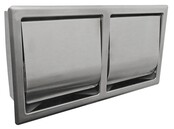Wiesbaden Dubbele Inbouw toiletrolhouder Rocko met klep RVS - 24.3845