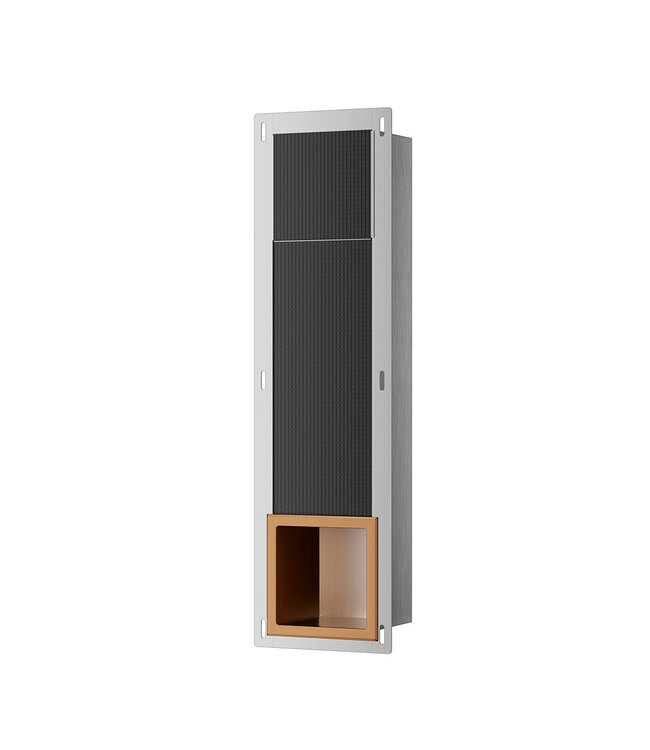 Wiesbaden Inbouw Reserve toiletrolhouder Rocko Geborsteld Brons koper - 33.2179