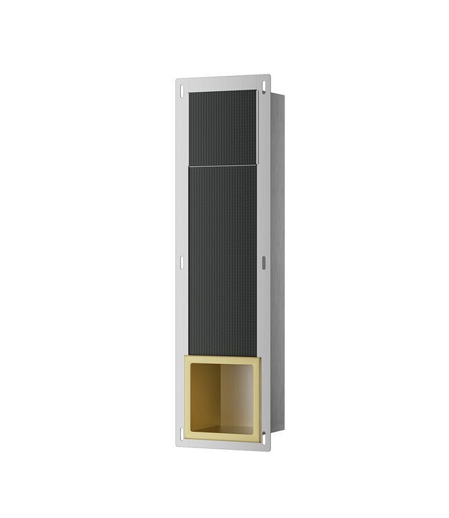 Wiesbaden Inbouw Reserve toiletrolhouder Rocko Geborsteld Messing - 33.2178