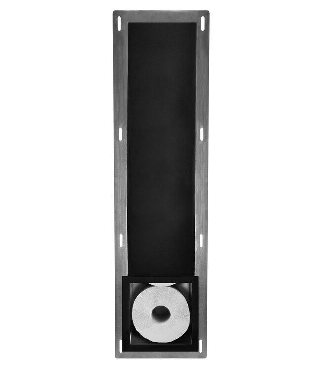 Wiesbaden Inbouw Reserve toiletrolhouder Rocko Mat Zwart - 28.2900