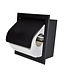 Wiesbaden Inbouw toiletrolhouder met Klep Rocko + Reserverolhouder Mat Zwart - 33.2158