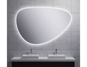 Badkamerspiegel Uovo 80cm - Dimbaar led met touch - Spiegelverwarming - 38.4164