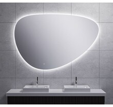 Badkamerspiegel Uovo 140cm - Dimbaar led met touch - Spiegelverwarming - 38.4168