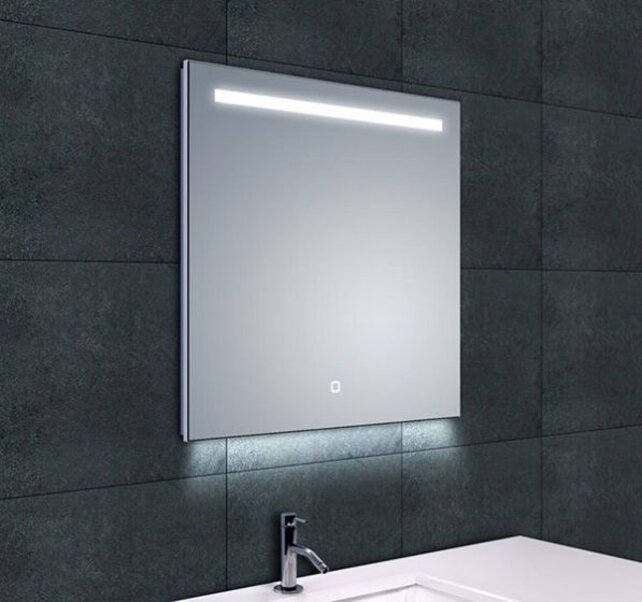 Badkamerspiegel Ambi One 60x60 cm - Dimbaar Led met Spiegelverwarming - 38.4120