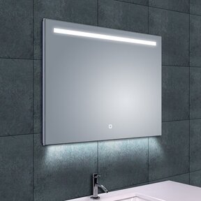 Badkamerspiegel Ambi One 80x60 cm - Dimbaar Led met Spiegelverwarming - 38.4121