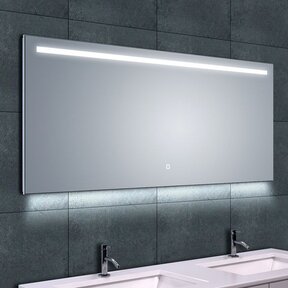 Badkamerspiegel Ambi One 140x60 cm - Dimbaar Led met Spiegelverwarming - 38.4125