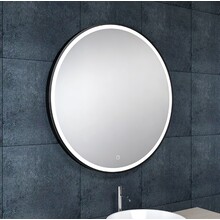 Ronde Badkamerspiegel Maro 80cm Mat Zwart - Dimbaar Led Spiegelverwarming - 38.4171