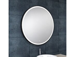 Ronde Badkamerspiegel Maro 100cm Mat Zwart - Dimbaar Led Spiegelverwarming - 38.4172