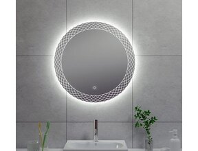 Wiesbaden Ronde Badkamerspiegel Deco 60cm - Dimbaar Led met Spiegelverwarming - 38.4105