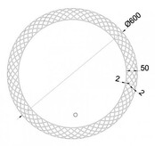 Wiesbaden Ronde Badkamerspiegel Deco 60cm - Dimbaar Led met Spiegelverwarming - 38.4105