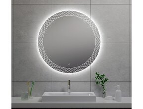 Wiesbaden Ronde Badkamerspiegel Deco 80cm - Dimbaar Led met Spiegelverwarming - 38.4106