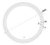 Wiesbaden Ronde Badkamerspiegel Deco 80cm - Dimbaar Led met Spiegelverwarming - 38.4106