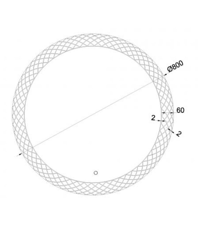 Wiesbaden Ronde Badkamerspiegel Deco 80cm - Dimbaar Led met Spiegelverwarming - 38.4106