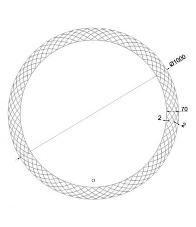 Wiesbaden Ronde Badkamerspiegel Deco 100cm - Dimbaar Led met Spiegelverwarming - 38.4107